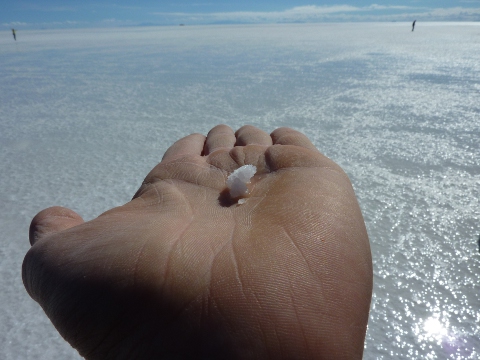 Salz am Salar de Uyuni, Bolivia